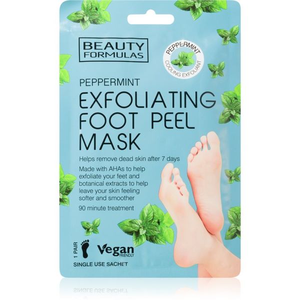 Beauty Formulas Beauty Formulas Peppermint eksfolijacijska maska za stopala 1 kom