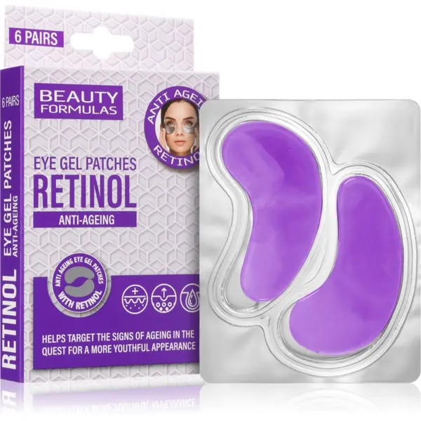 Beauty Formulas Beauty Formulas Retinol učvršćujući gel podlošci za oči s retinolom 6x2 kom