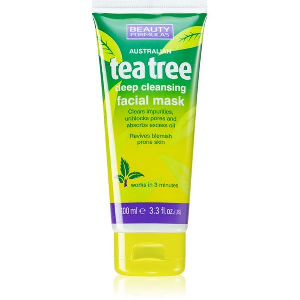 Beauty Formulas Beauty Formulas Tea Tree maska za dubinsko čišćenje 100 ml