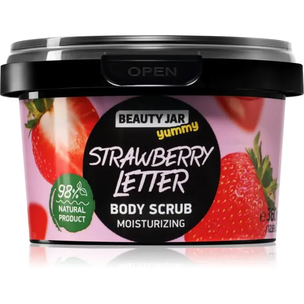 Beauty Jar Beauty Jar Yummy Strawberry Letter nježni piling s hidratantnim učinkom 360 g