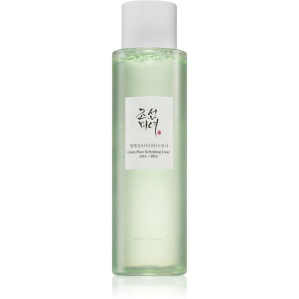 Beauty Of Joseon Beauty Of Joseon Green Plum Refreshing Toner AHA + BHA nježni tonik za eksfolijaciju za svakodnevnu uporabu 150 ml