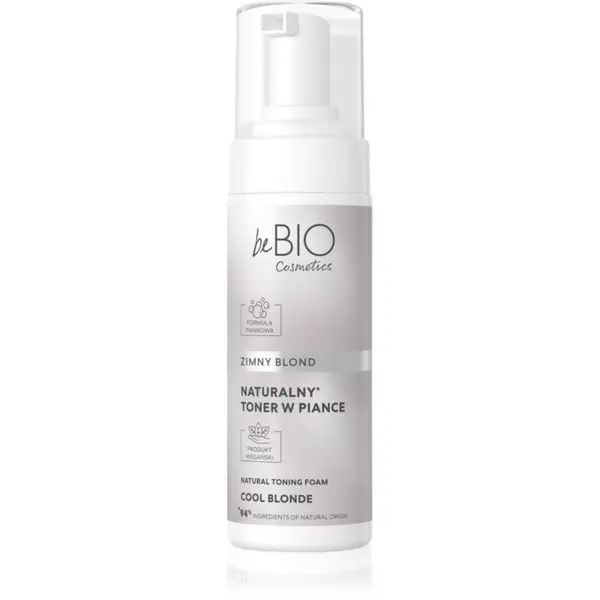 beBIO beBIO Natural Foam Toner Cool Blonde pjena za toniranje za kosu 120 ml