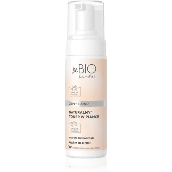 beBIO beBIO Natural Foam Toner Warm Blonde pjena za toniranje za kosu 120 ml