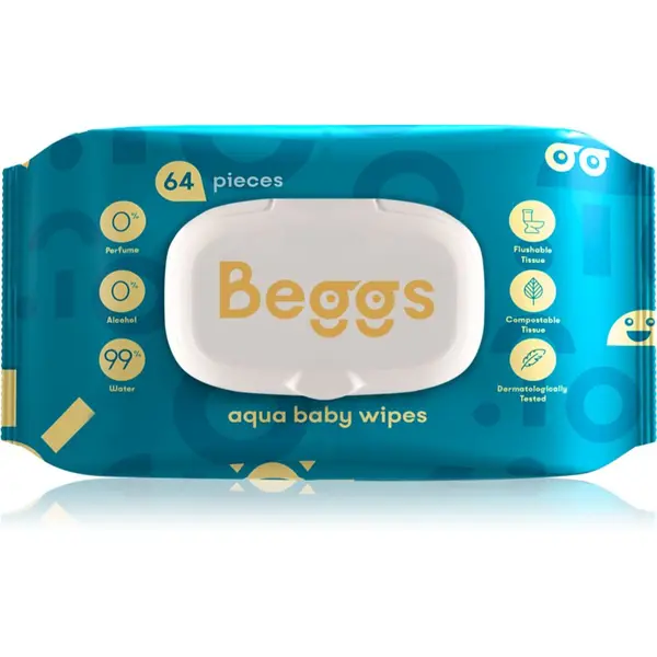 Beggs Beggs Aqua Baby Wipes dječje nježne vlažne maramice 64 kom