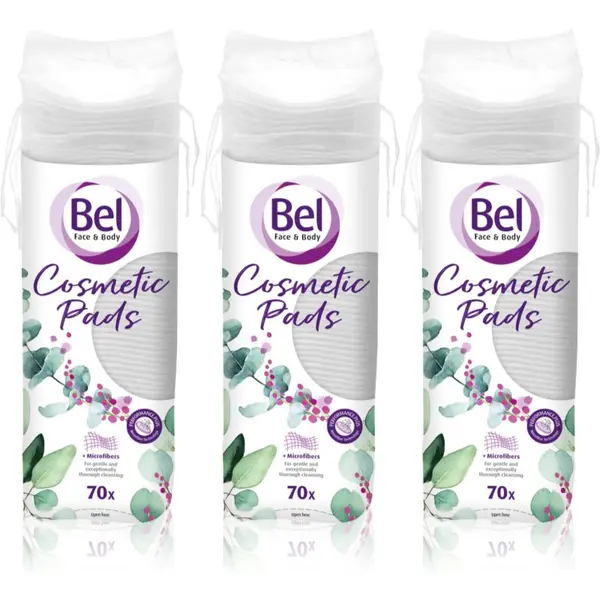 Bel Bel Face & Body blazinice za skidanje šminke ekonomično pakiranje 3x70 kom