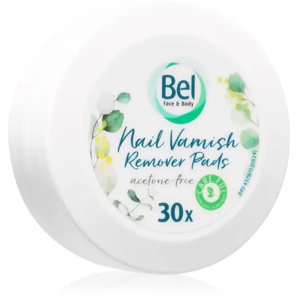 Bel Bel Face & Body odstranjivač laka s noktiju bez mirisa 30 kom