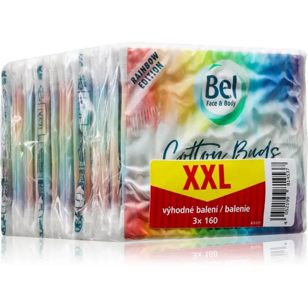 Bel Bel Face & Body Rainbow štapići za uši ekonomično pakiranje 3x160 kom
