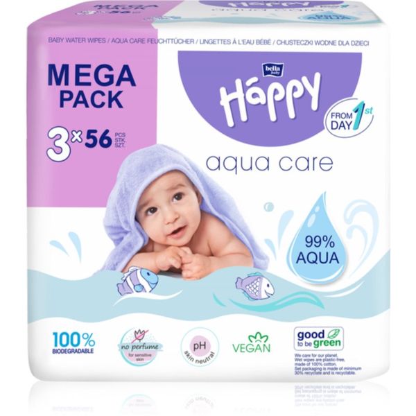 Bella Baby Happy BELLA Baby Happy Aqua care vlažne maramice za djecu 3x56 kom