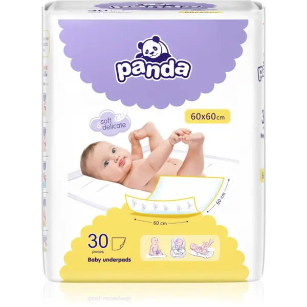 BELLA BELLA Baby Happy Panda jednokratne podloge za previjanje 60x60 cm 30 kom