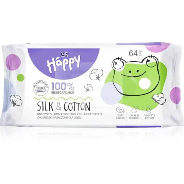 BELLA BELLA Baby Happy Silk & Cotton vlažne maramice 64 kom