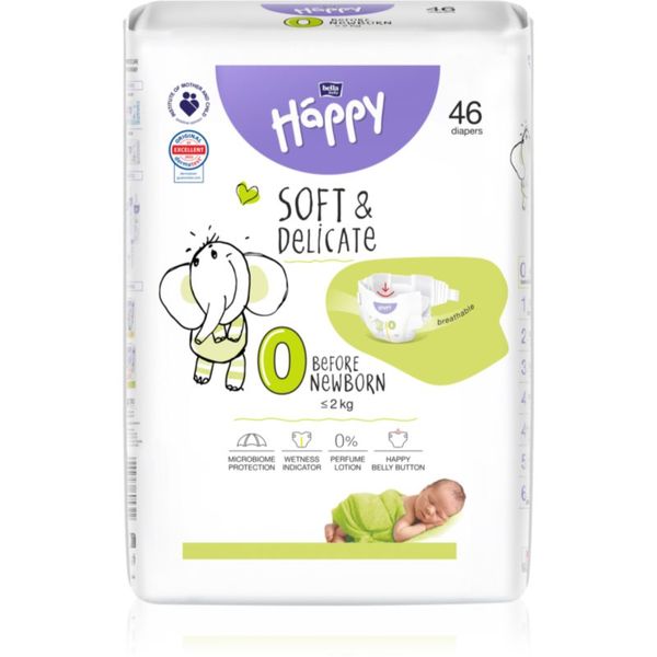Bella Baby Happy BELLA Baby Happy Soft&Delicate Size 0 Before Newborn jednokratne pelene ≤ 2 kg 46 kom