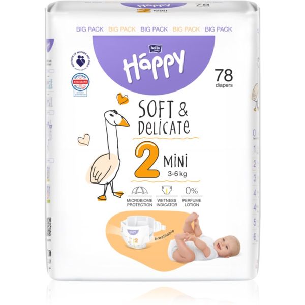 Bella Baby Happy BELLA Baby Happy Soft&Delicate Size 2 Mini jednokratne pelene 3-6 kg 78 kom