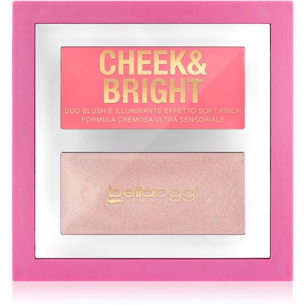 bellaoggi bellaoggi Cheek & Bright rumenilo s highlighterom nijansa Pink Shy 5 g