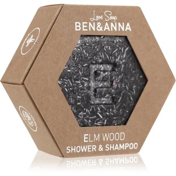 BEN&ANNA BEN&ANNA Love Soap Shower & Shampoo čvrsti šampon i gel za tuširanje 2 u 1 Elm Wood 60 g