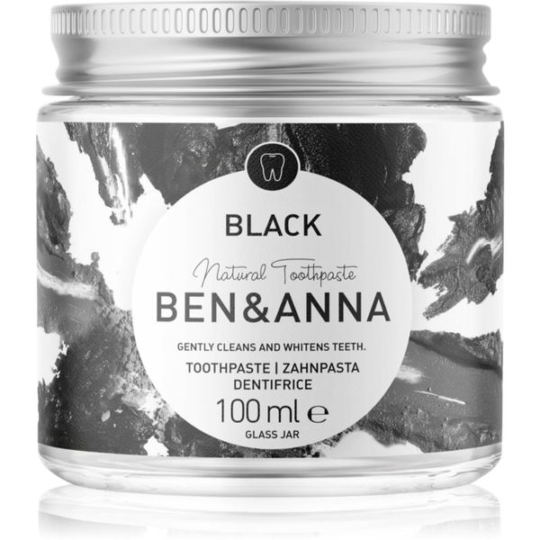 BEN&ANNA BEN&ANNA Natural Toothpaste Black pasta za zube u staklenoj posudi s aktivnim ugljenom 100 ml