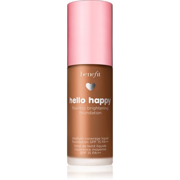 Benefit Benefit Hello Happy Flawless Brightening Foundation posvjetljujući tekući puder SPF 15 nijansa 11 Dark Neutral 30 ml