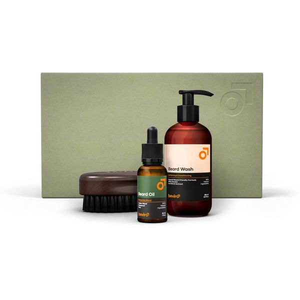 Beviro Beviro Bergamia Wood Beard Care Kit poklon set (za bradu i brkove)