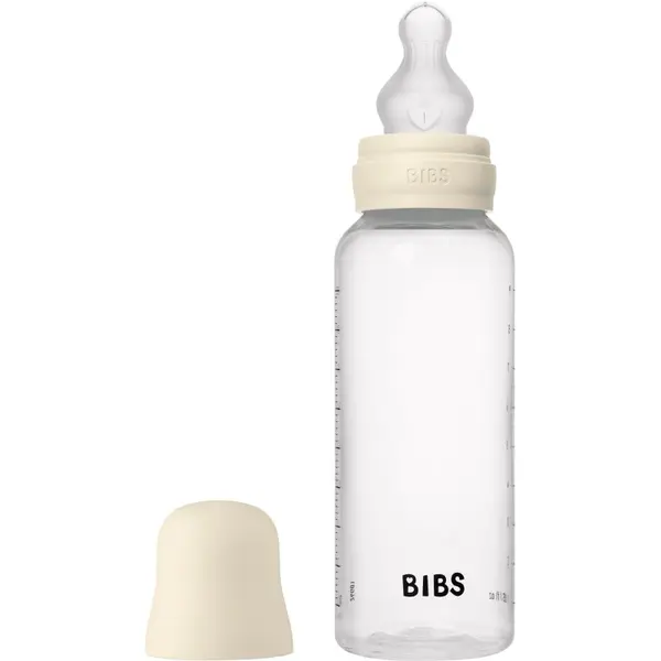 BIBS BIBS Anti-Colic Baby Bottle Silicone bočica protiv kolika sa silikonskim sisačem Ivory 270 ml