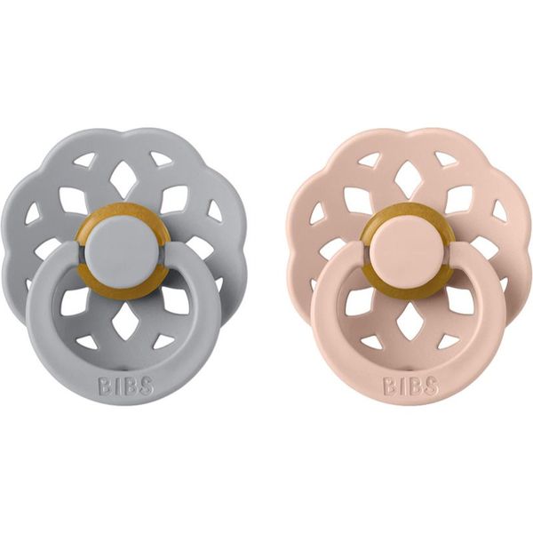 BIBS BIBS Boheme Natural Rubber Size 2: 6+ months duda Cloud / Blush 2 kom