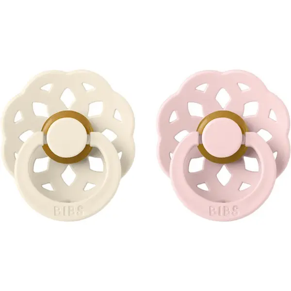 BIBS BIBS Boheme Natural Rubber Size 2: 6+ months duda Ivory / Blossom 2 kom