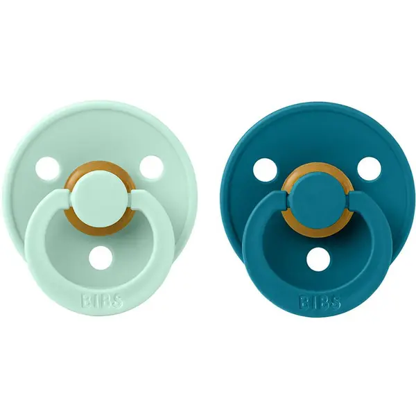 BIBS BIBS Colour Natural Rubber Size 2: 6+ months duda Nordic Mint / Forest 2 kom