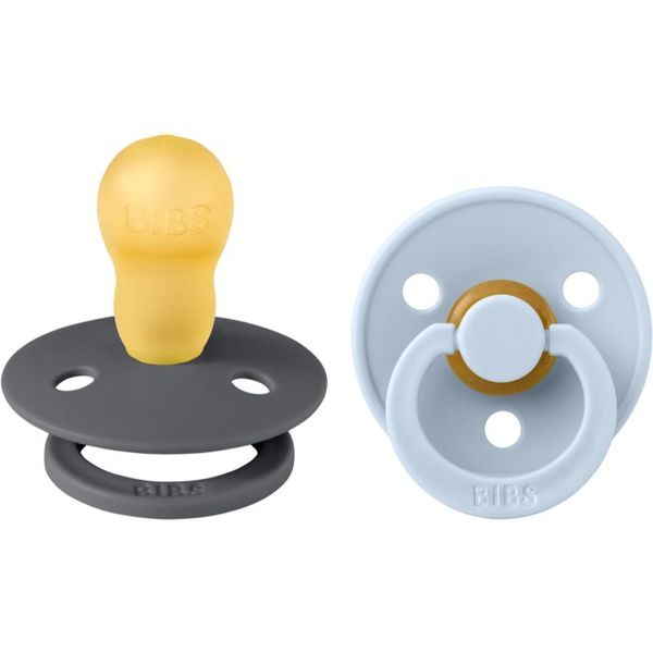 BIBS BIBS Colour Natural Rubber Size 3: 18+ months duda Iron / Baby Blue 2 kom