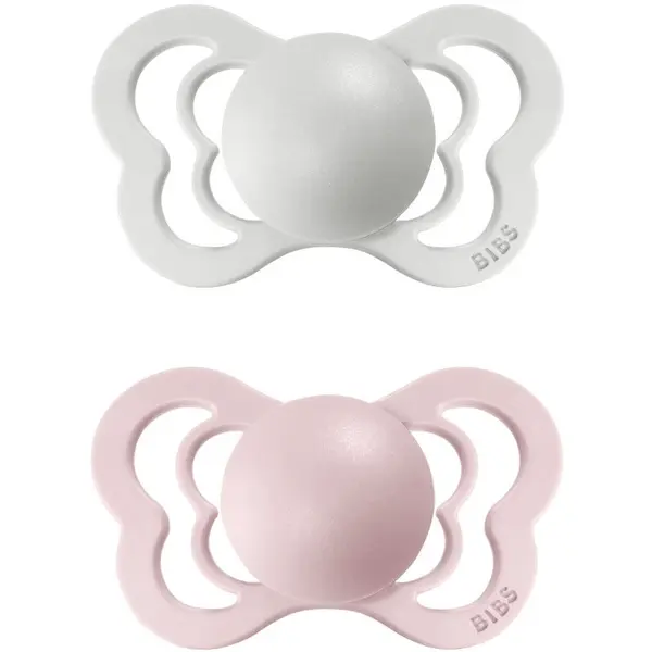 BIBS BIBS Couture Natural Rubber Size 1: 0+ months duda Haze / Blossom 2 kom