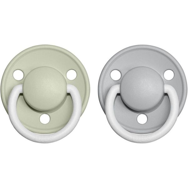 BIBS BIBS De Lux Natural Rubber Night Size 2: 6+ months duda Sage / Cloud 2 kom