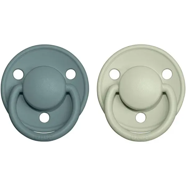 BIBS BIBS De Lux Natural Rubber Size 1: 0+ months duda Island Sea / Sage 2 kom