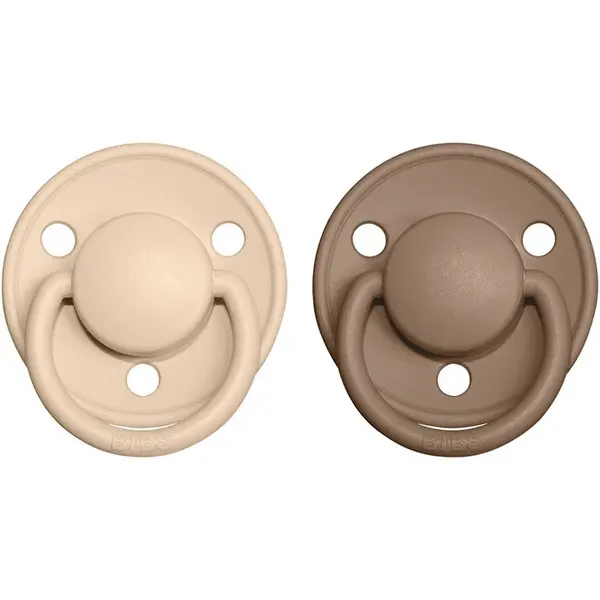 BIBS BIBS De Lux Natural Rubber Size 1: 0+ months duda Vanilla / Dark Oak 2 kom