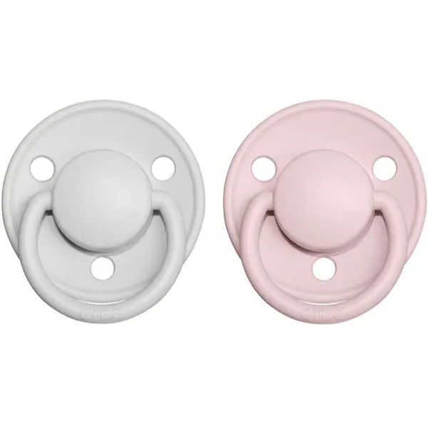 BIBS BIBS De Lux Natural Rubber Size 2: 6+ months duda Haze / Blossom 2 kom