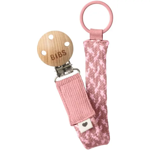 BIBS BIBS Paci Braid kopča za dudu Dusty Pink / Baby Pink 1 kom