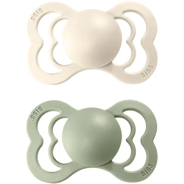 BIBS BIBS Supreme Natural Rubber Size 1: 0+ months duda Ivory / Sage 2 kom