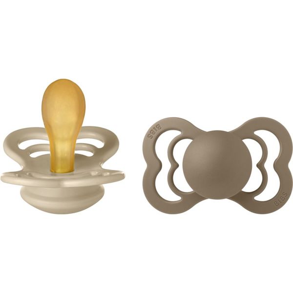 BIBS BIBS Supreme Natural Rubber Size 2: 6+ months duda Vanilla / Dark Oak 2 kom