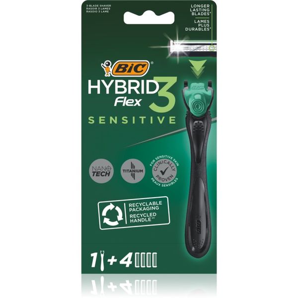 BIC BIC FLEX3 Hybrid Sensitive brijač + zamjenske britvice 4 kom 1 kom