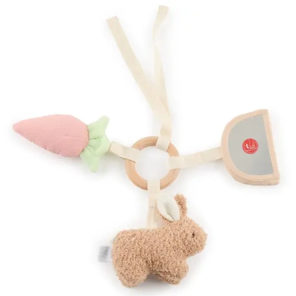 Bieco Bieco Activity Toy Bunny Fine viseća igračka kontrastnih boja 1 kom