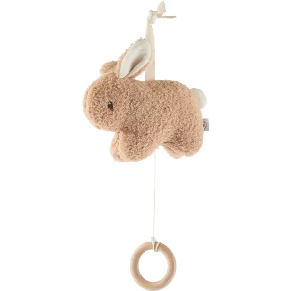 Bieco Bieco Musical Toy Bunny Fine viseća igračka kontrastnih boja s melodijom 1 kom