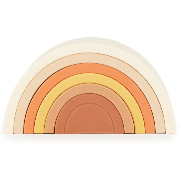 Bieco Bieco Silicone Rainbow duga za slaganje 12 m+ Chocolate Bliss 6 kom