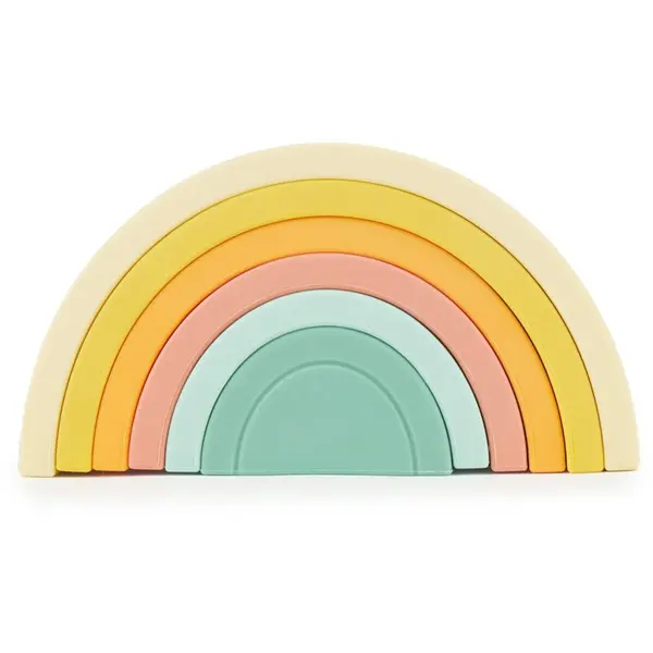 Bieco Bieco Silicone Rainbow duga za slaganje 12 m+ Tropical Vibes 6 kom