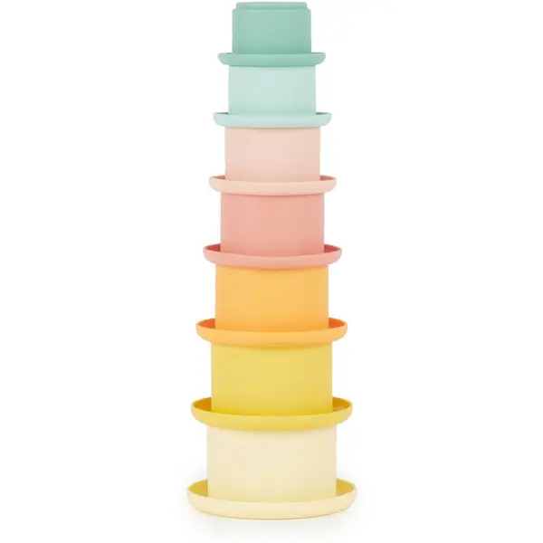 Bieco Bieco Silicone Stacking Cups Tropical Vibes čašice za slaganje 12 m+ 7 kom