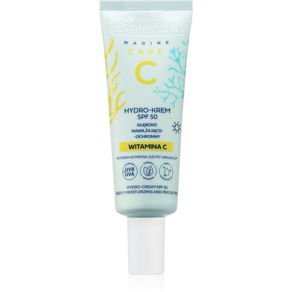 Bielenda Bielenda C Marine Care Hydro-cream deeply moisturizing and protective SPF 50 hidratantna i zaštitna krema s vitaminom C SPF 50 40 ml