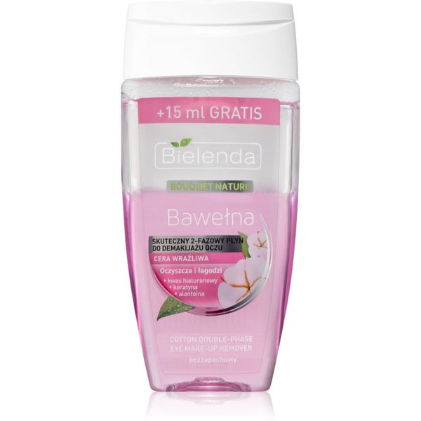 Bielenda Bielenda Cotton dvofazno sredstvo za uklanjanje make-upa za osjetljive oči i jačanje trepavica 140 ml