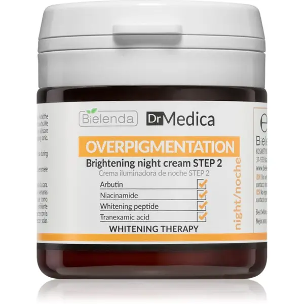Bielenda Bielenda Dr Medica Overpigmentation posvjetljujuća noćna krema za lice s hiperpigmentacijom 50 ml
