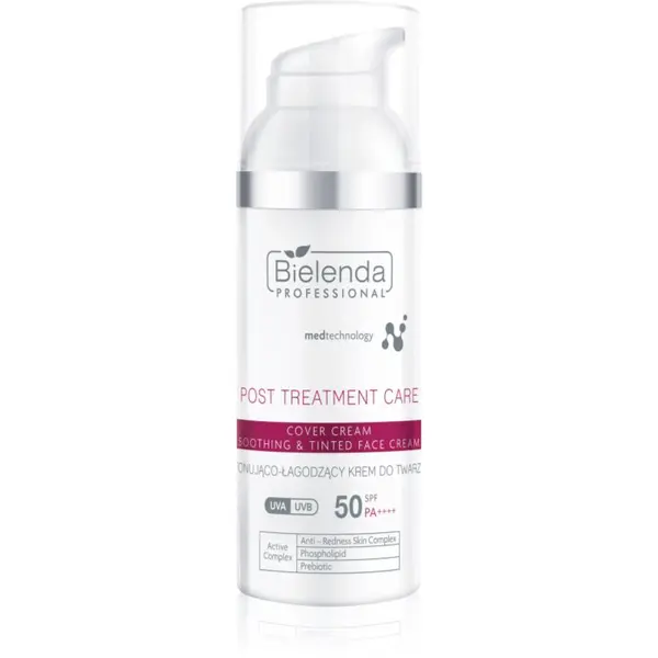 Bielenda Professional Bielenda Professional Post Treatment Care Soothing & Tinted Face Cream umirujuća krema za osjetljivu i nadraženu kožu lica SPF 50 50 ml