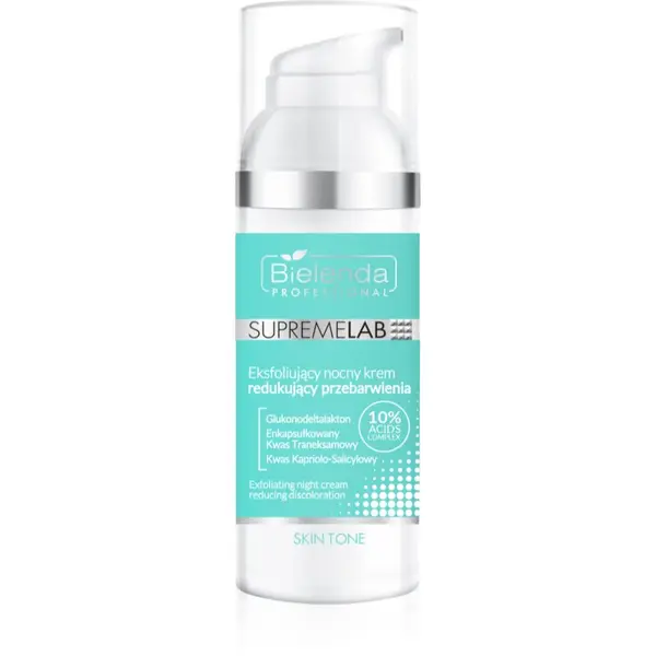 Bielenda Professional Bielenda Professional Supremelab Skin Tone eksfolijacijska krema za noć za lice s hiperpigmentacijom 50 ml