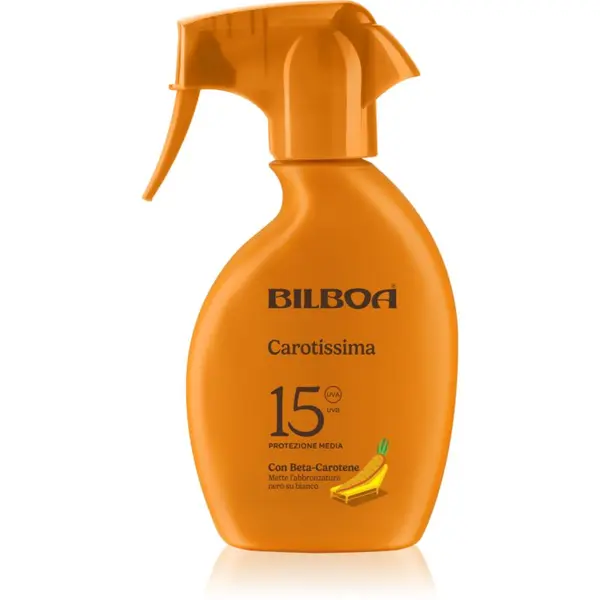 Bilboa Bilboa Carotissima Trigger sprej za sunčanje s beta karotenom SPF 15 250 ml