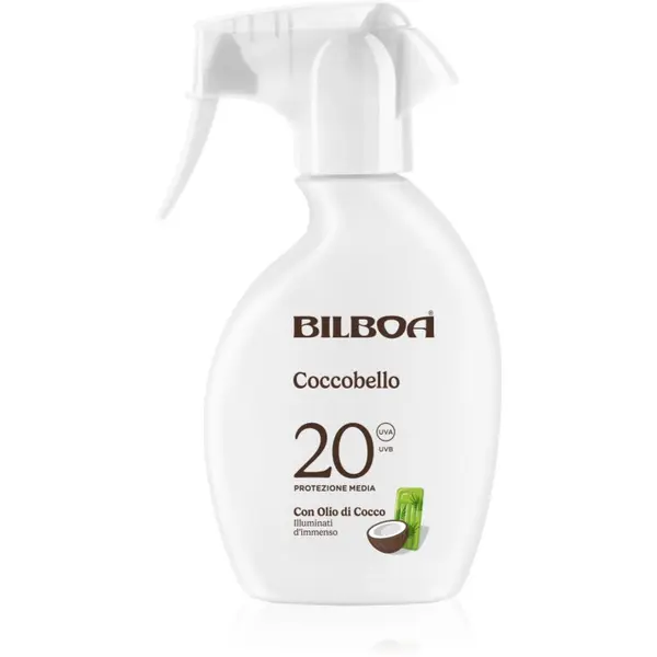 Bilboa Bilboa Coccobello Trigger sprej za sunčanje s kokosovim uljem SPF 20 250 ml