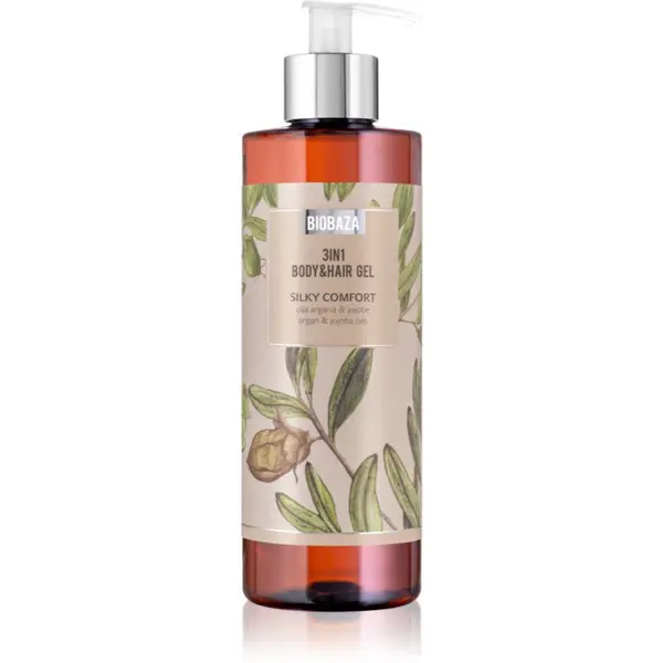 BIOBAZA BIOBAZA 3in1 Body&Hair Gel Silky Comfort šampon, regenerator i gel za tuširanje 3 u 1 400 ml
