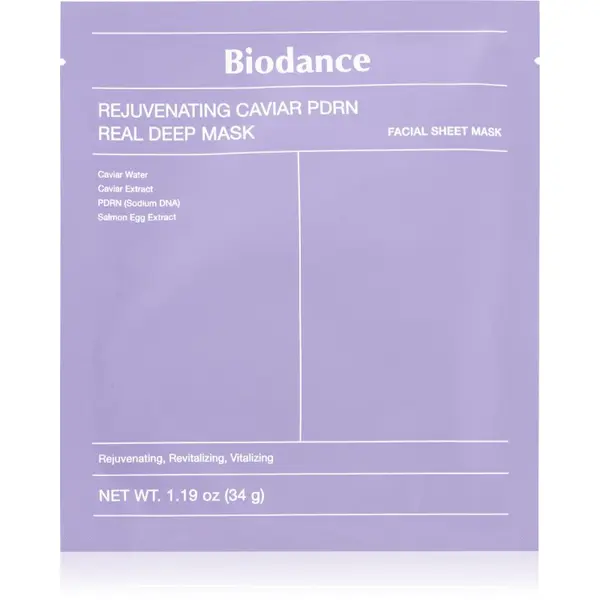 Biodance Biodance Rejuvenating Caviar PDRN Real Deep Mask revitalizacijska maska za obnavljanje kožne barijere 34 g