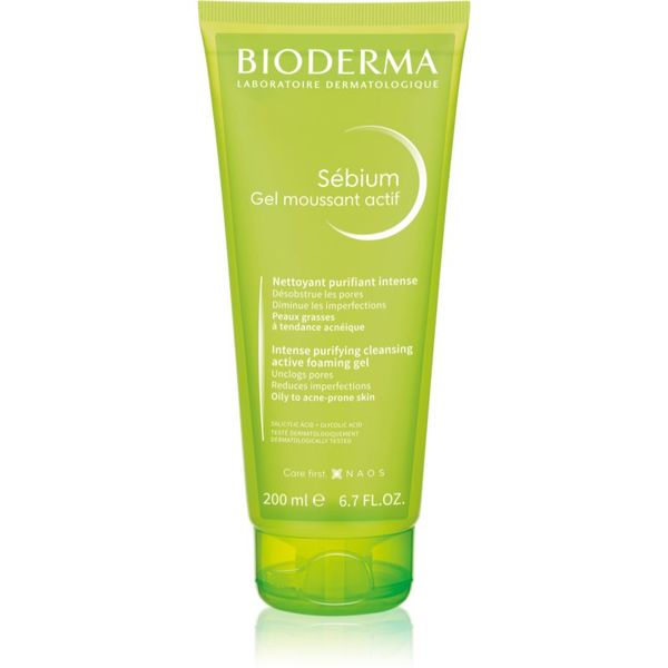 Bioderma Bioderma Sébium Gel Moussant Actif gel za dubinsko čišćenje za masno i problematično lice 200 ml